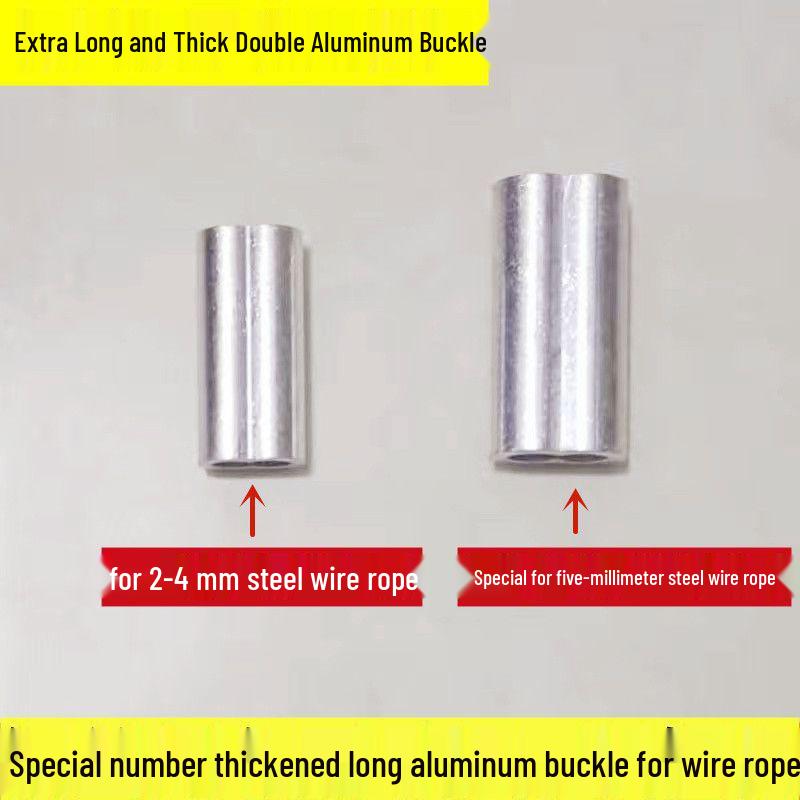 Outdoor Steel Wire Rope Accessory: Aluminum Sleeve & 8-Shaped Buckle Clip