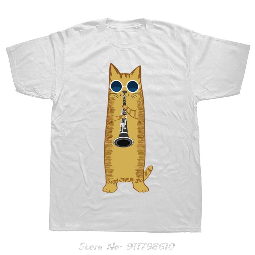 Funny Clarinet Player Evolution Musician Retro Oversized T-shirt Summer Fitness T Shirt Men's Clothing Streetwear Cotton Tshirt