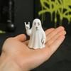 Figura Fantasma in Materiale PLA Statuetta Roccia Stampata in 3D Statua con Gesto della Mano Cool Statua Opaca Decorazione da Scrivania Bianca per Camera da Letto Studio di Gioco Regalo di Halloween