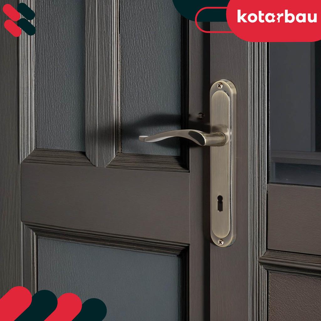 Door Handle Long Key Plate Classic Patina 72 MM