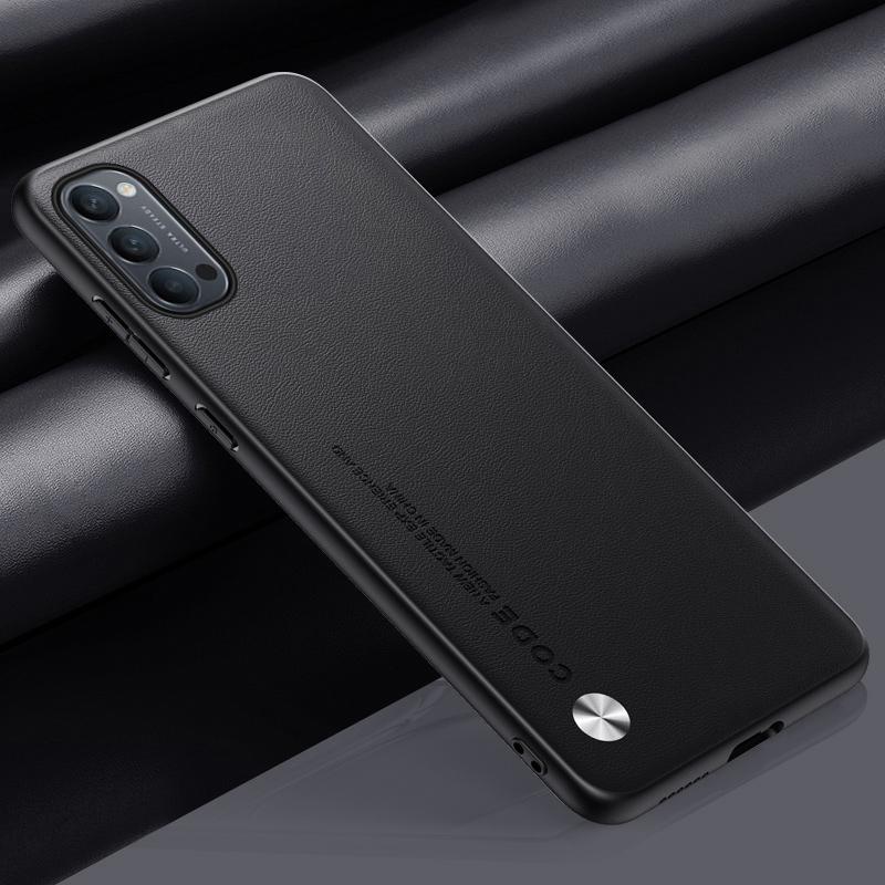 Luxury PU Leather Case For OPPO Reno 4 Pro 4Z 5G Matte Back Cover Silicone Protection Phone Case For OPPO Reno4 Z 4Pro Coque