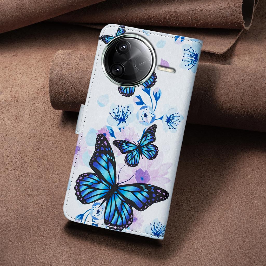 For Xiaomi Series Leather Cases Flower Butterfly Painted PU Protectiver Flip Cover with Card Holder Magnetic Closure Kickstand For Xiaomi Poco F7 X7