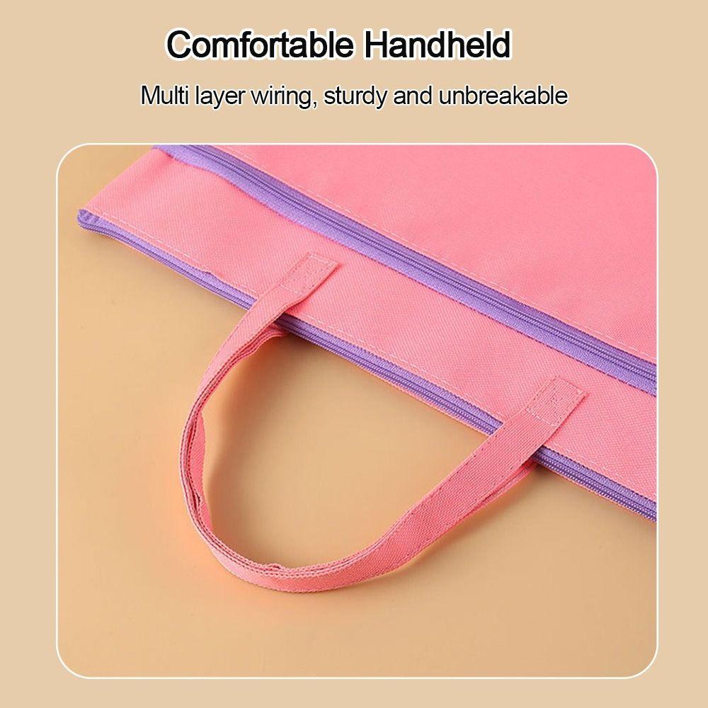 Zipper File Bag Large Capacity File Folder Stationery Dustproof A4 Envelope Folder  School Office