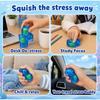 Noctilucent Squishy Ocean Cube Fun Blue Slow-Rising Squishy Toy Squeeze Stress Relief Portable Relaxing Fidget for Small Gift