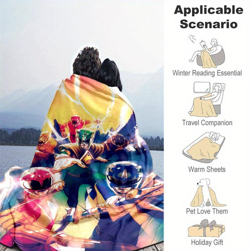 1pcPower Rangers Blanket - Soft and Comfortable for All Seasons - Perfect Gift for Fans of