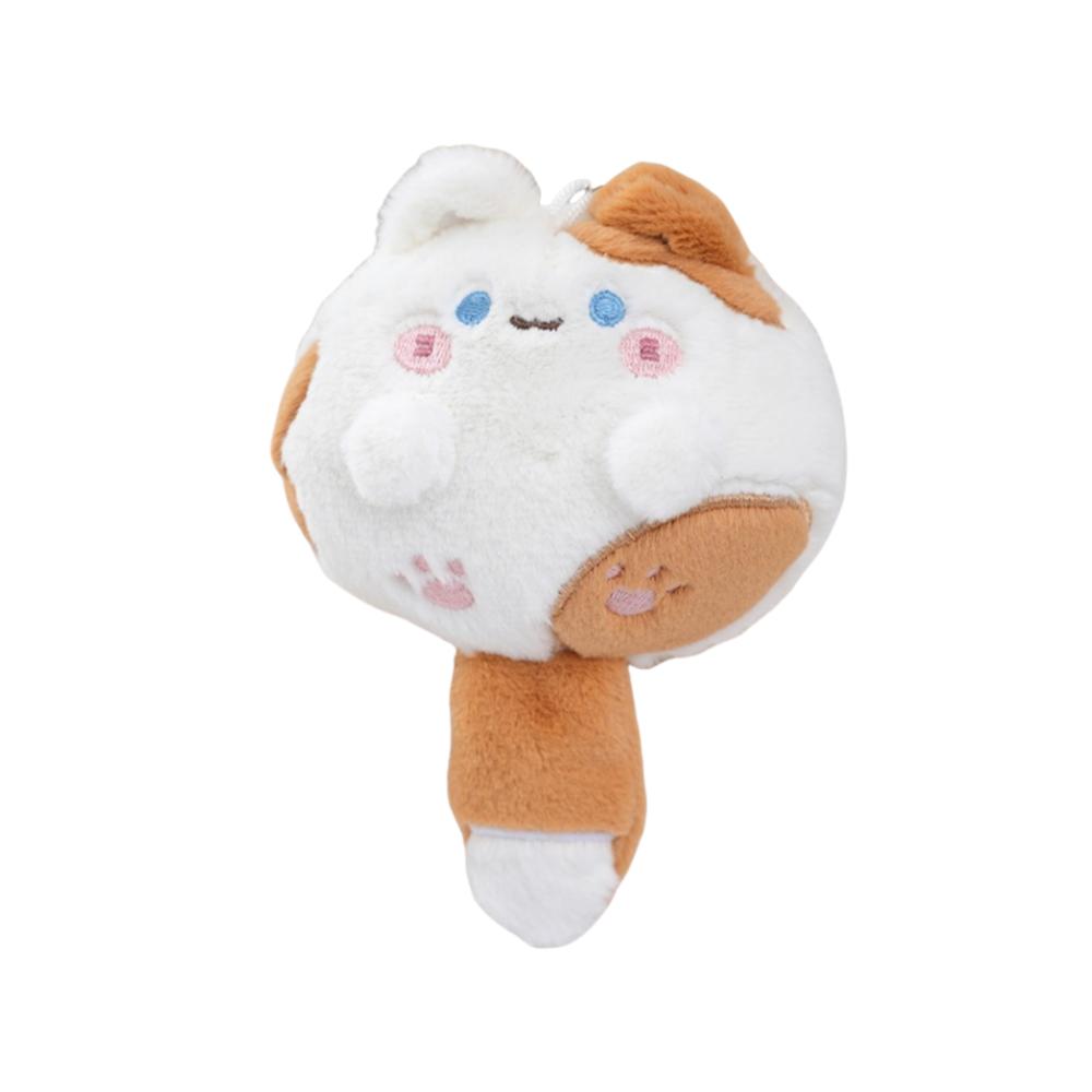 

Cute Hanging Pendant Squeak Long Tailed Cat Stuffed Cat Key Chain Plush Keychain for Girl s Bag коричневий