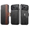 iPhone 17 Pro Max & Samsung S25U Magnetic Leather Flip Case with Wireless Charging