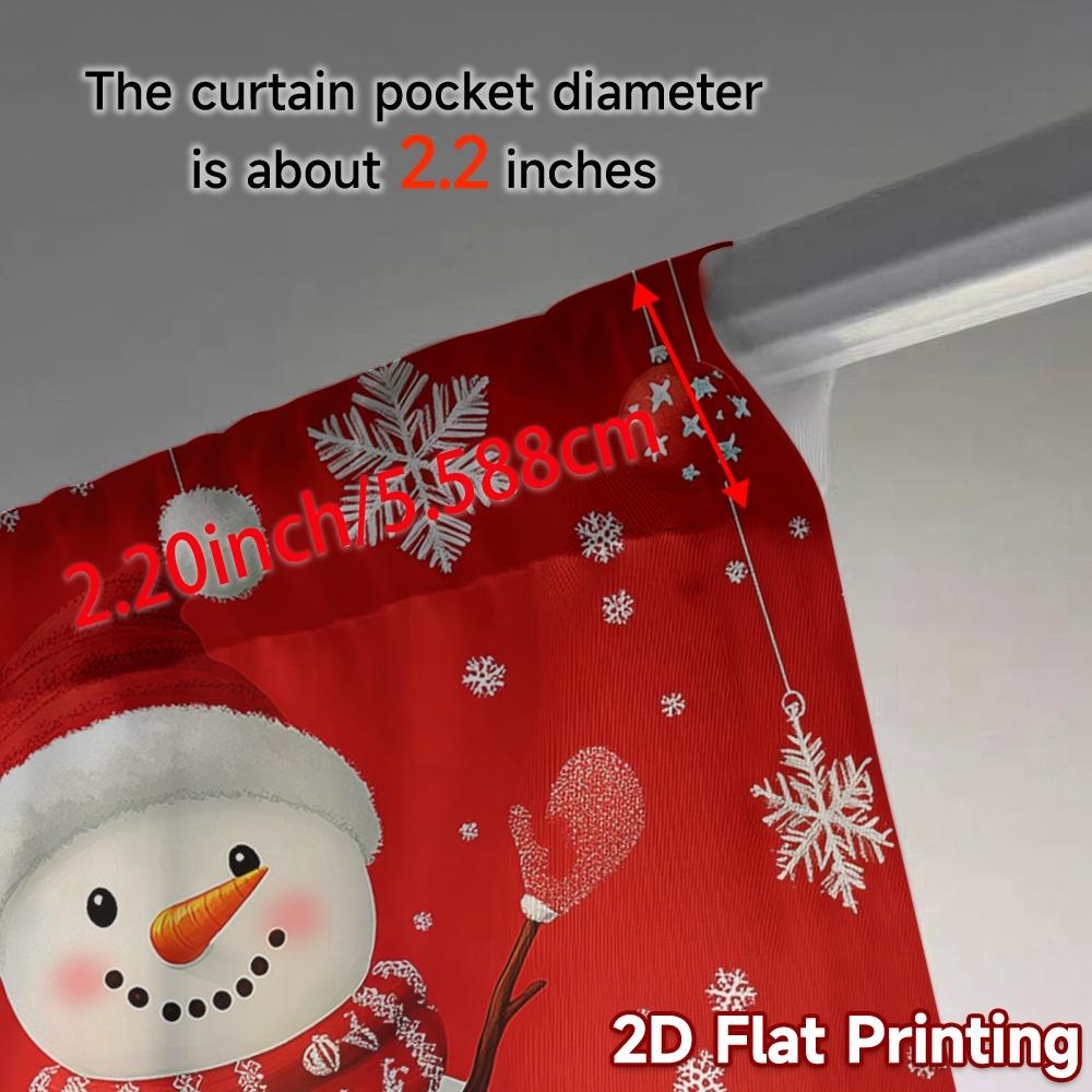 2pcs,Curtains Cute Snowman Christmas Winter Holiday_c Popular Contemporary Curtains Polyester Easy Install Curtains Decorations
