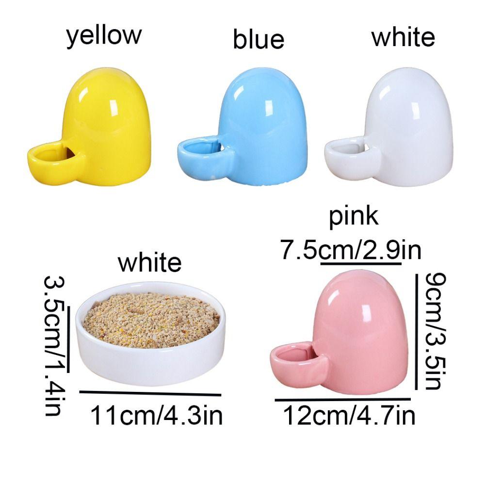 Guinea Pig Water Bowl Rutted Hamster Ceramics Water Feeder Ceramic Automatic Hamster Snack Bowl Anti Overturning Tiny Rat