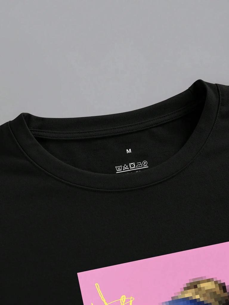 Intenzivní pocity Parodie Socha Umělecký tisk Oblečení Pánské Nadměrné Prodyšné Tričko Léto Volné Ležérní Krátký rukáv Bavlněné Tričko