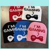 I'm Gaming Letter Knit Hat For Women In Acrylic Material For Winter And Fall Comfort