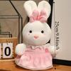 Wearing Bow Lace Dress Elegant Soft Fluffy Doll Pretty Stuffed Rabbit Doll  Children's Toy