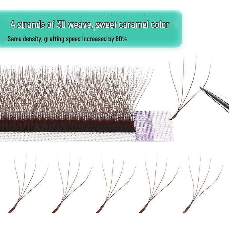 Deep Brown Soft 4-Leaf Clover YY Grafted Eyelashes