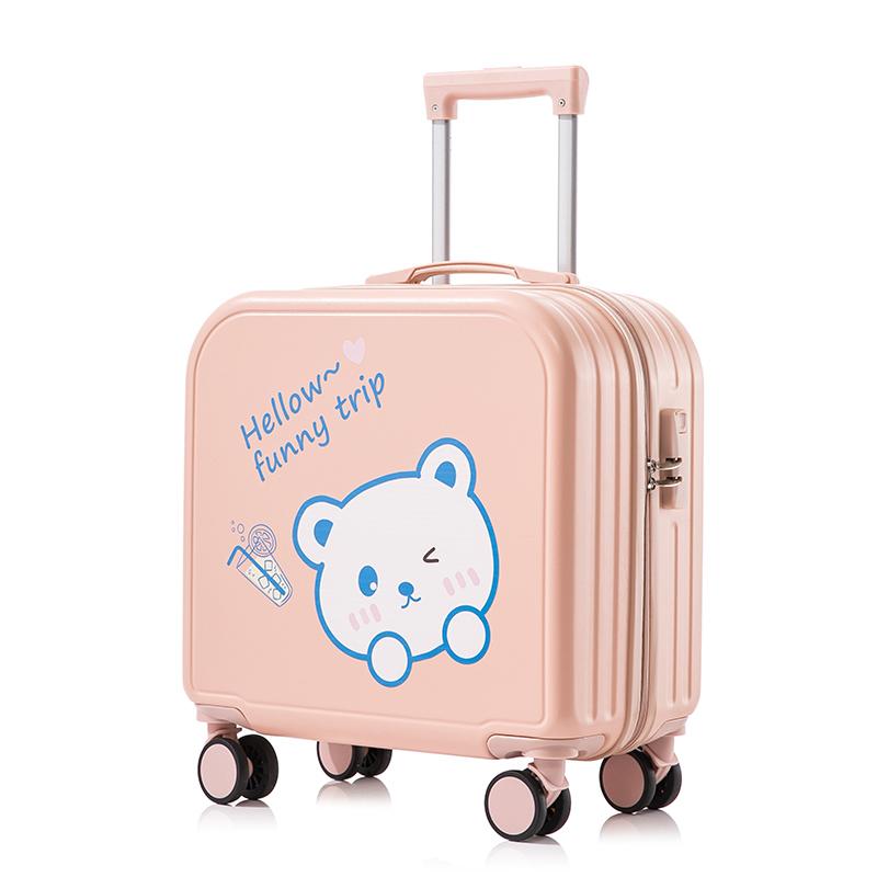 Child Luggage Girls Small Leather Suitcase Handbags Password Set Suitcases 2024 New Cute Cabin Trolley Case