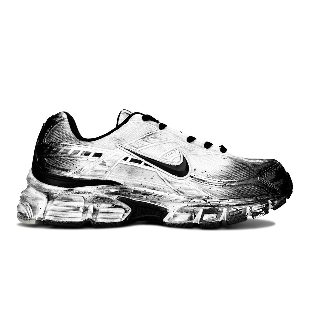 Nike Initiator Cushioning Abrasion Resistant Breathable Low Top Casual City Commuting Running Shoes Men's Black White 394055-100(Team79-ZeroS-BOX)