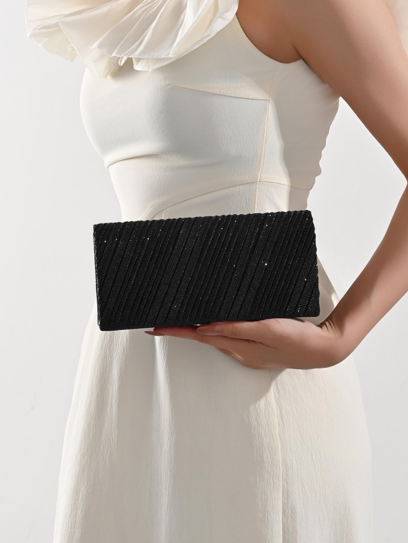 Простая и элегантная блестящая вечерняя сумка-клатч для женщин, сверкающая party-сумочка, свадебная сумка