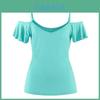 Premium Quality Fashion Women's Summer Solid Color Off Shoulder Casual Top Blouse