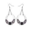 Retro Ethnic Gemstone Earrings for Women - Popular European & American Style