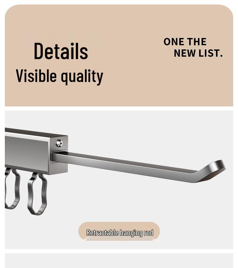 Wall-Mounted Retractable Folding Clothes Drying Rack for Indoor/Balcony Use