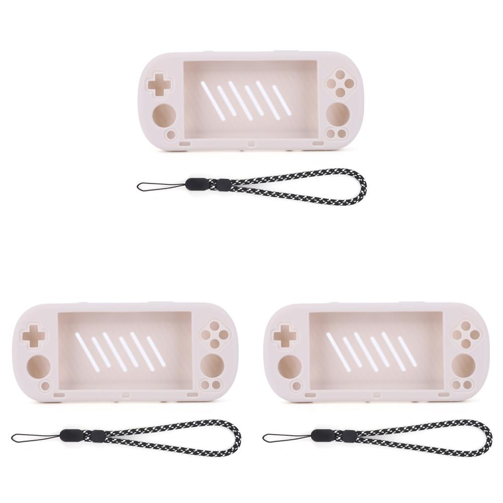 2/3Pcs Silicone Protective Case for Trimui Smart Pro Game Console Shockproof Soft Skin Cover Non-Slip Protector with Lanyard