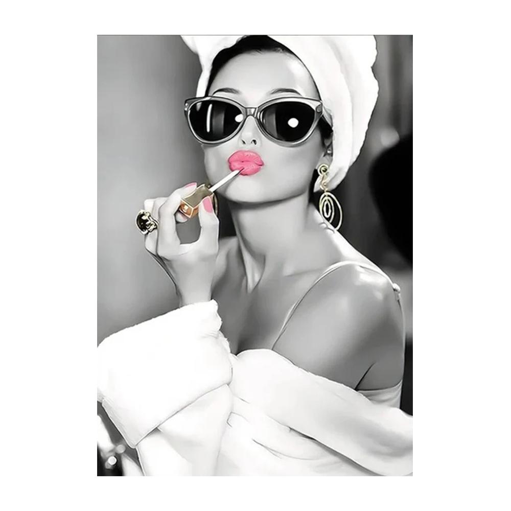 

Современная девушка, скандинавские холсты, художественные постеры и принты, черно-белые картины на холсте на стене, художественные фотографии, украшение Cuadro 20x30cm