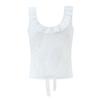 2026 Chic Lace Bowknot Vest: French Square Neck, Sexy Open Back, Short Top