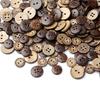 50pcs lot 18mm Brown Coconut Shell-4 Holes-Buttons Sewing Scrapbooking Diy Clothing Accessories