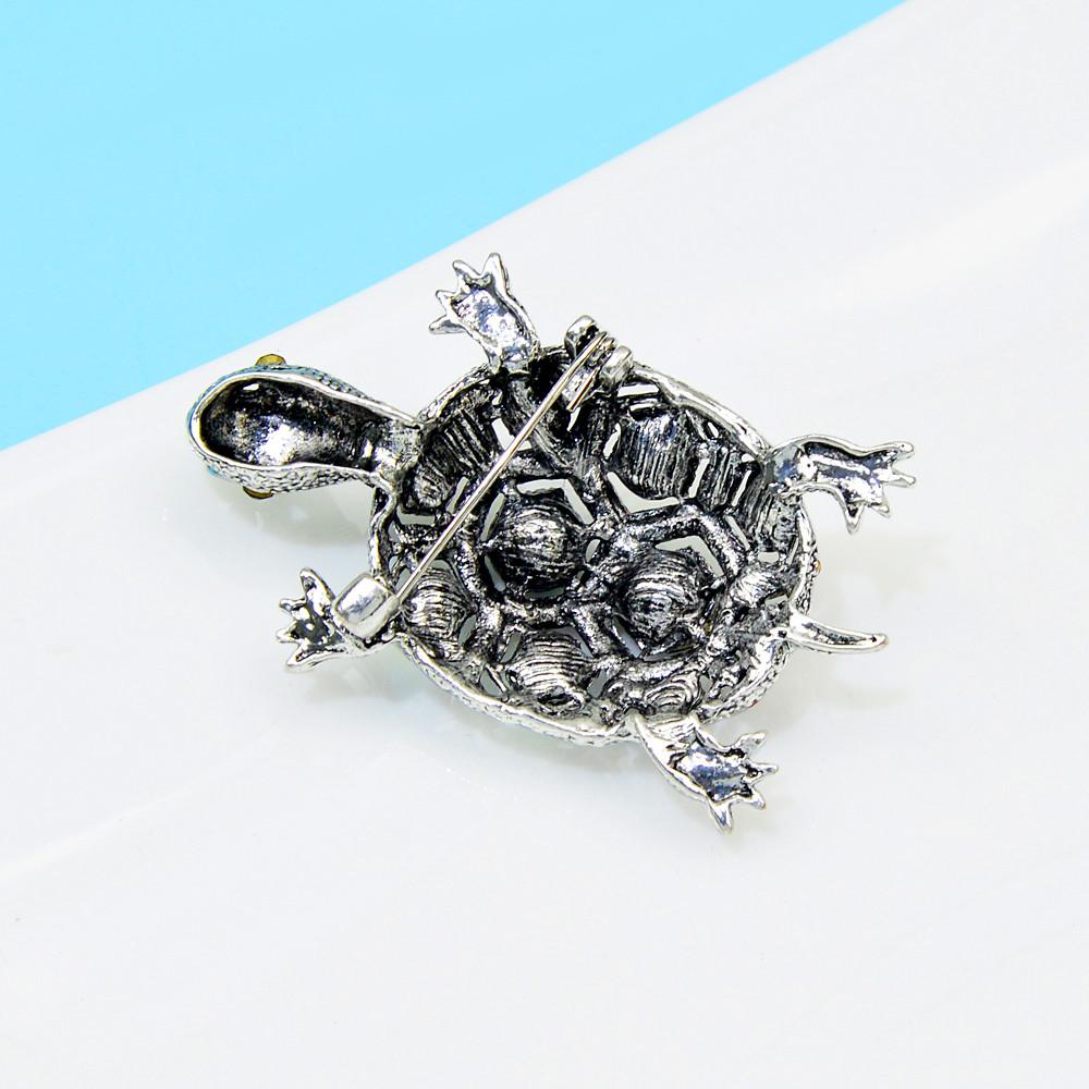 New Rhinestone Beautiful Turtle Brooches For Women Fashion Vintage Animal Pin