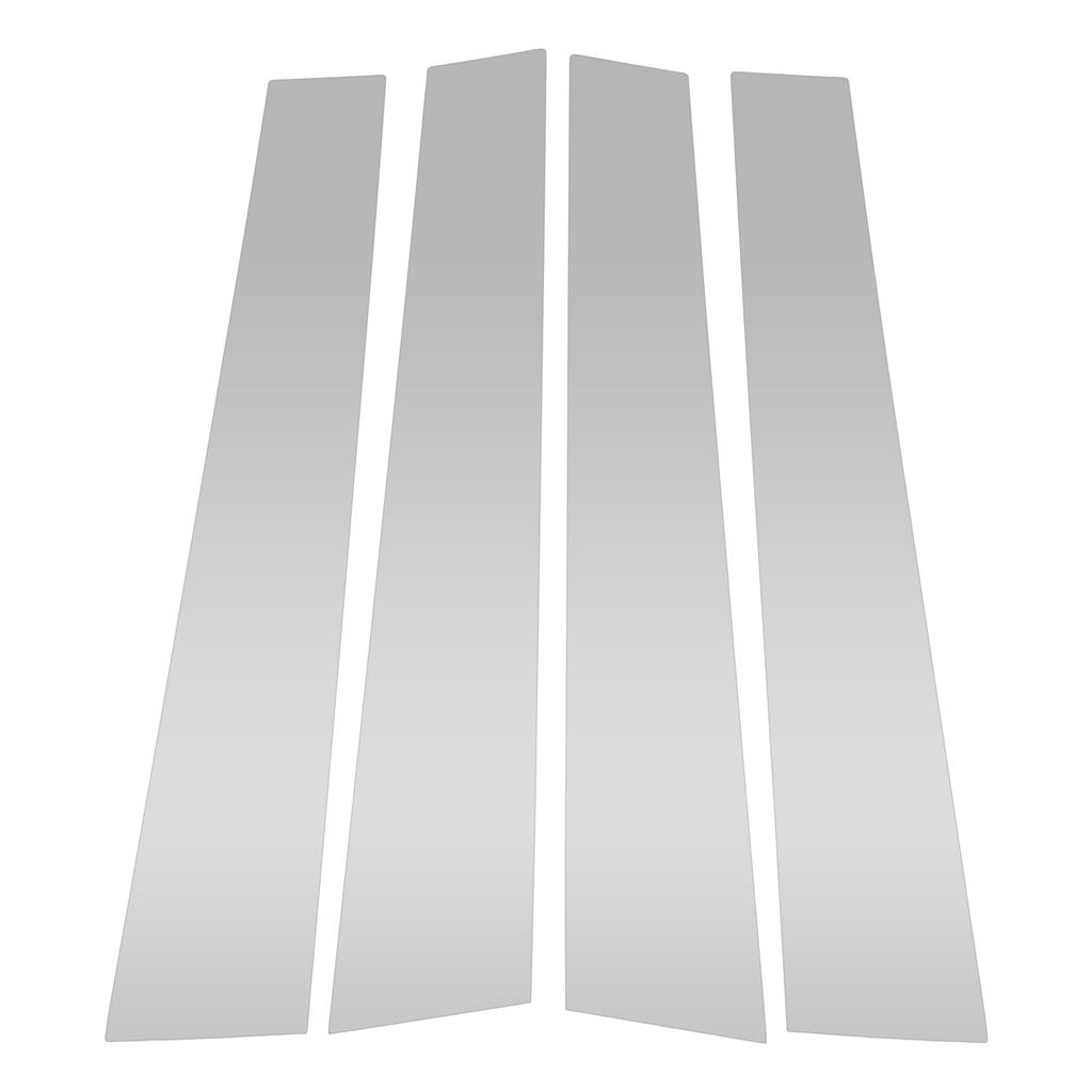 ABSOPRO Door Pillar Window Trim Stickers for Pillar Door Outer Exterior Covers for VW Touran Silver Tone Anti-Scratch Posts, 2016-2019,