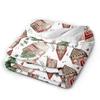 Cardinals and Berries Warm Soft Blanket Camping Plush Bedding Throws Novelty Outdoor Flannel Bedspread Sofa Bed Cover
