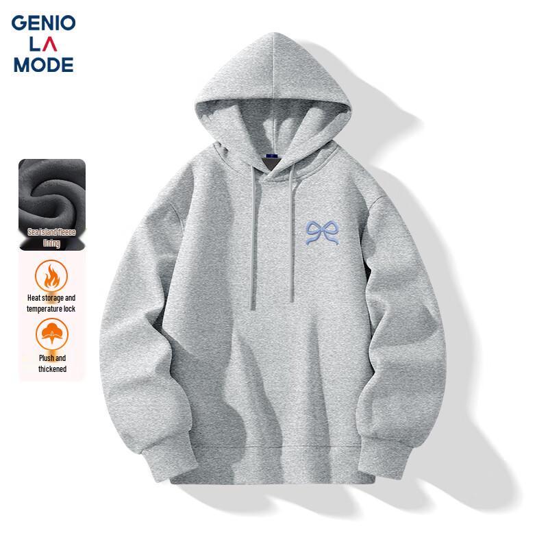 

GENIOLAMODE Men s Fleece-Lined Hooded Sweatshirt XL