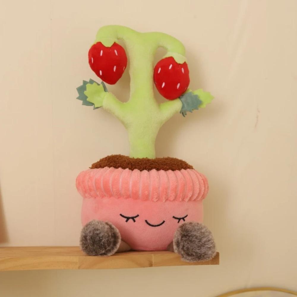 30cm Cartoon Potted Plant Plush Doll Cute Sunflower Rose Strawberry Cactus Calla Lily Plush Plant Home Decoration Gift For Kids