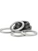304 Stainless Steel Double-Sided Toothed Lock Washer, Anti-slip, Self-locking, Black Carbon Steel, M2-M42