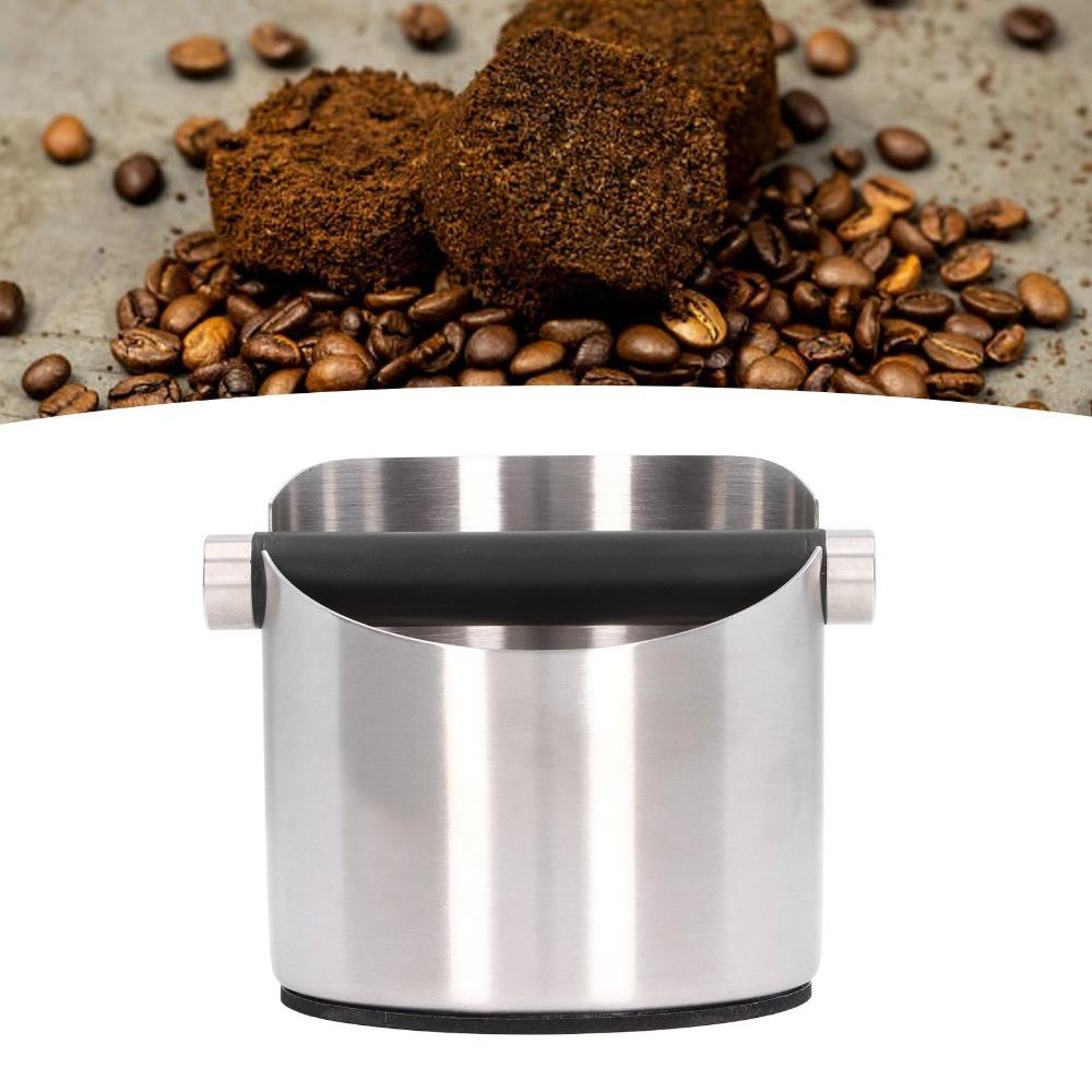Rubber Base Coffee Grounds Bucket Removable Knock Bar Stainless Steel Knock Box  Espresso Making