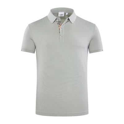 YHHC 98698  190G Long-staple Cotton Liquid Ammonia Beaded Lapel Polo Shirt