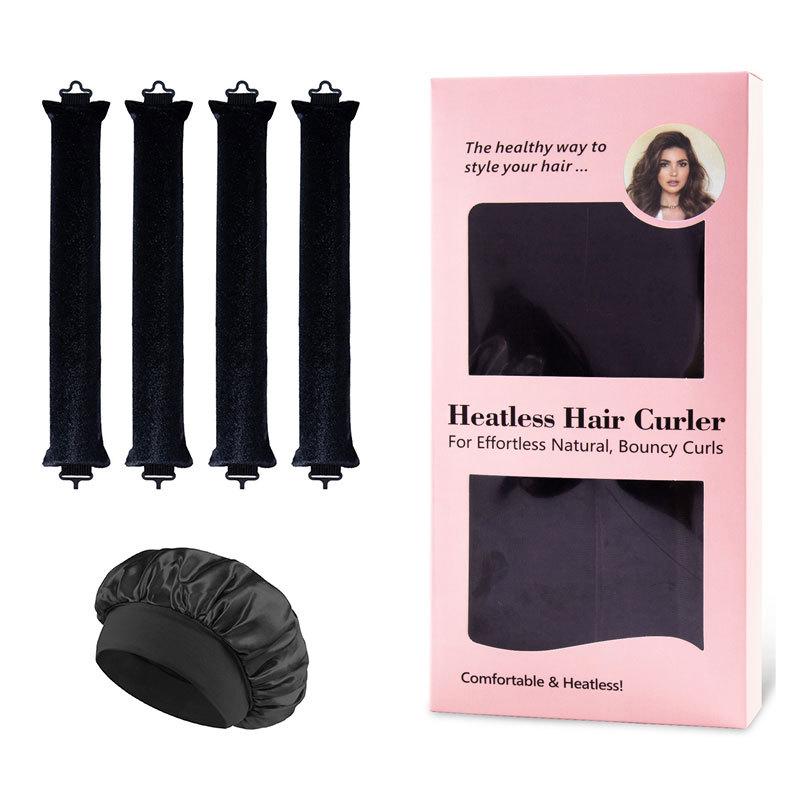 Heatless Curling Rod with Metal Hook for Easy Sleep-In Big Wave Curls