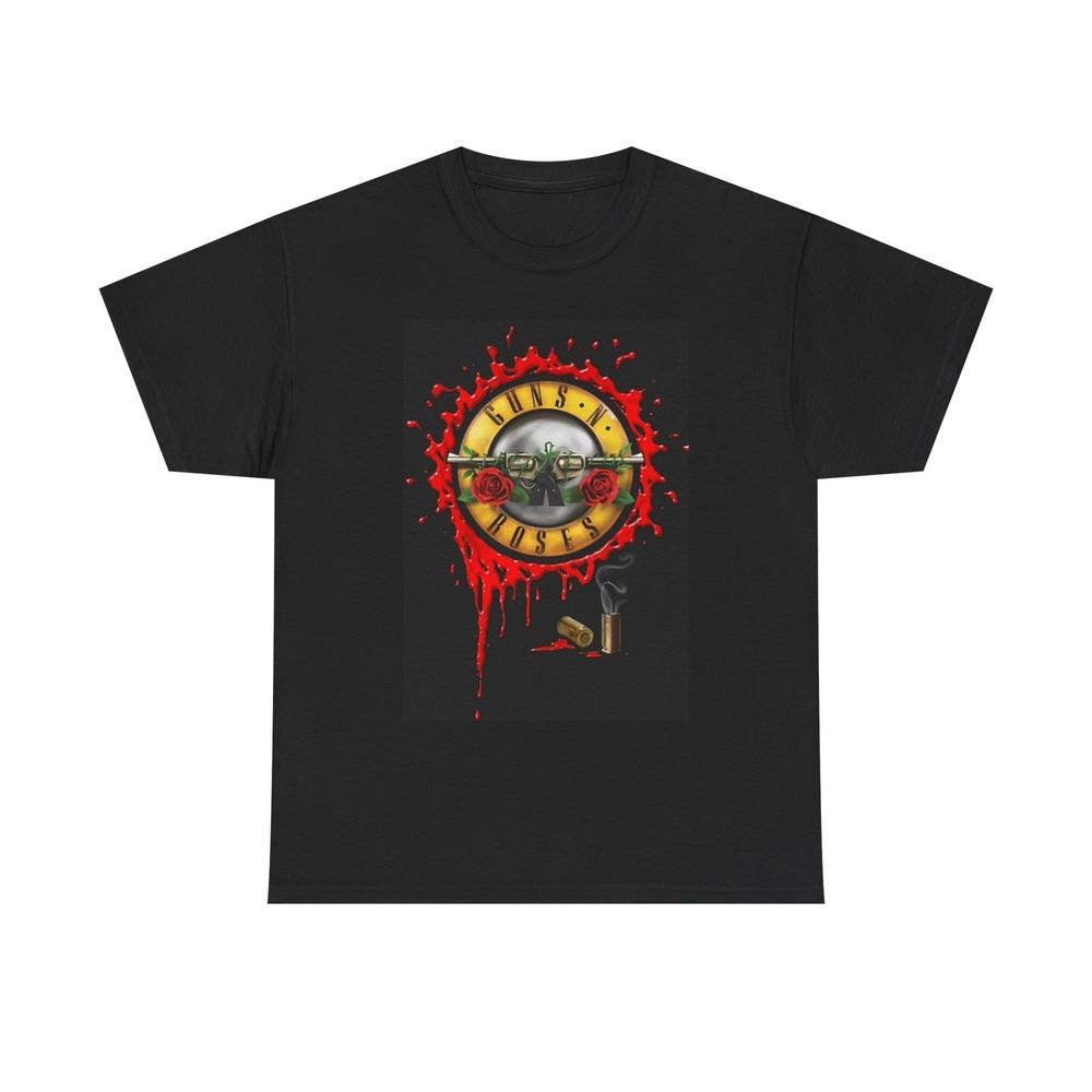 Guns And Roses Graphic T Shirt Vintage Rock Merch Unisex Heavy Cotton Tee Unisex T-Shirt M