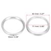 uxcell Hub Centric Ring Aluminum Alloy Car Hub Center Ring Wheel Replacement Boressor Spacer Silver Tone 4pcs 83.1mm-71.1mm