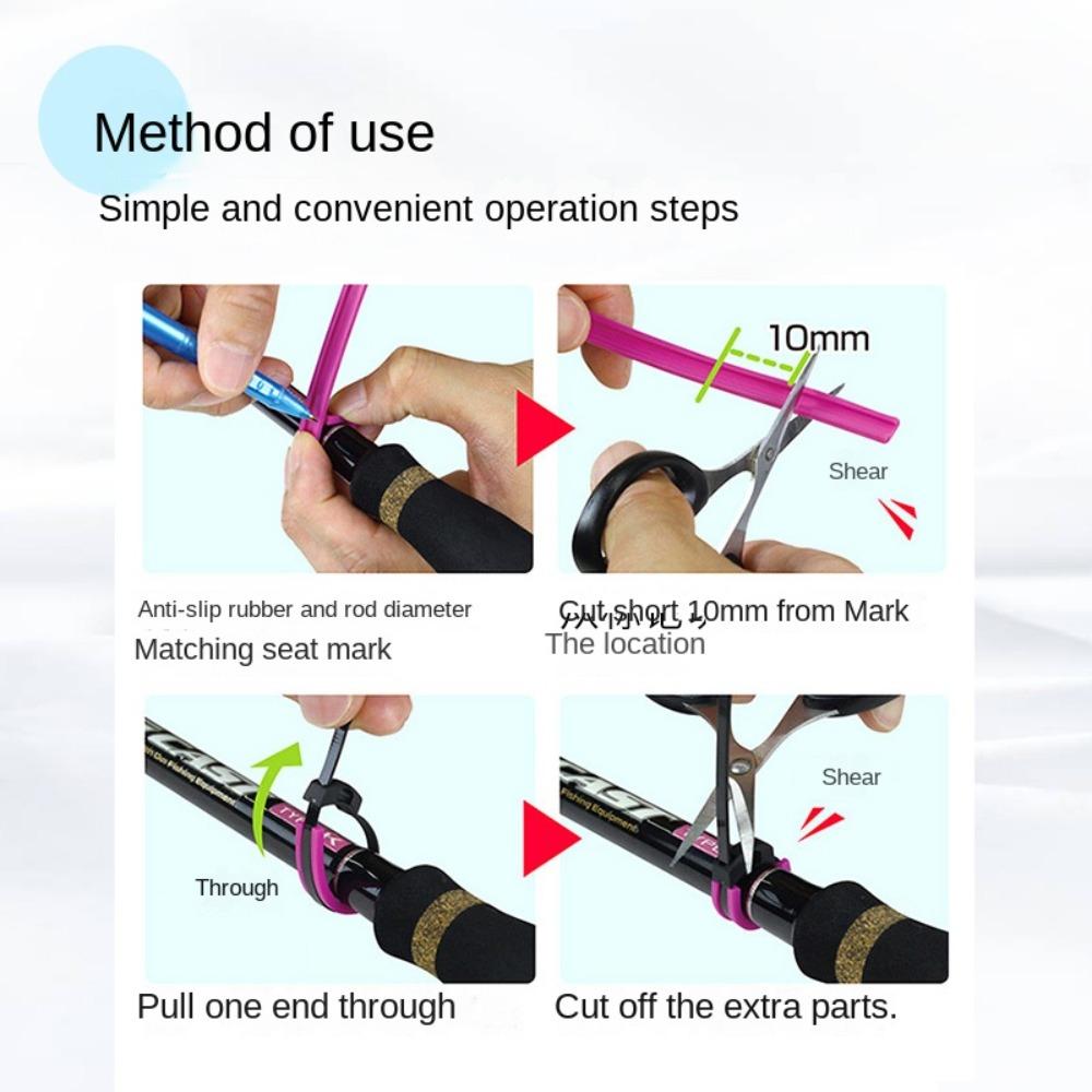 New Rubber Hook Secure Holder Jig Fishing Rod Lures Holders Rubber Rings Safe Hanger Portable