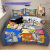 3pcs Tom and Jerry Bedding Set Includes Quilt Cover and Pillowcases, Suitable for All Seasons F094