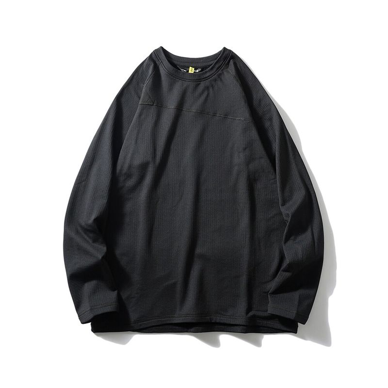 Sports Running Fitness Fitness Training Wear Men's Autumn and Winter Fleece-lined Bottoming Shirt Foreign Trade Men's Clothing Long sleeves Shirt