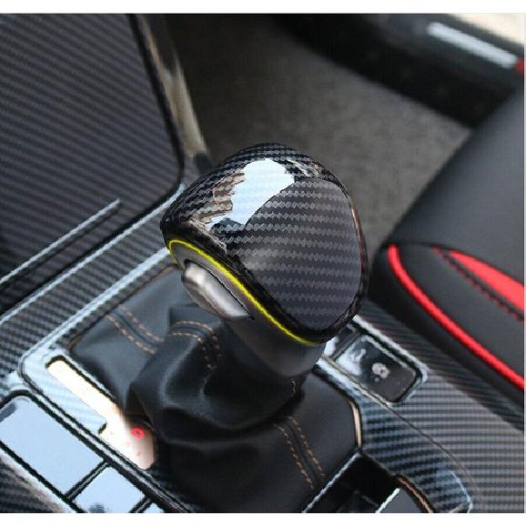 Carbon Fiber Inner Car Gear Shift Knob Cover Head Trim For Kia Seltos -