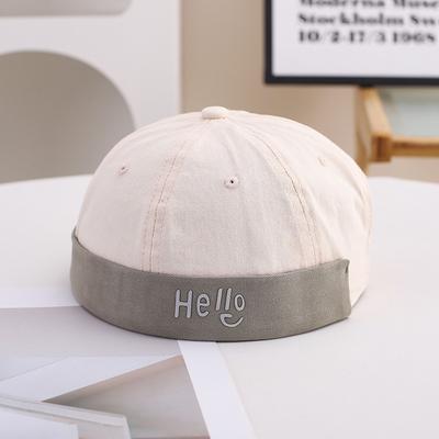 Hello Letter Embroidered Landlord Hat with Adjustable Outdoor Sports and Leisure Sun Protection Hat Suitable for Men and Women