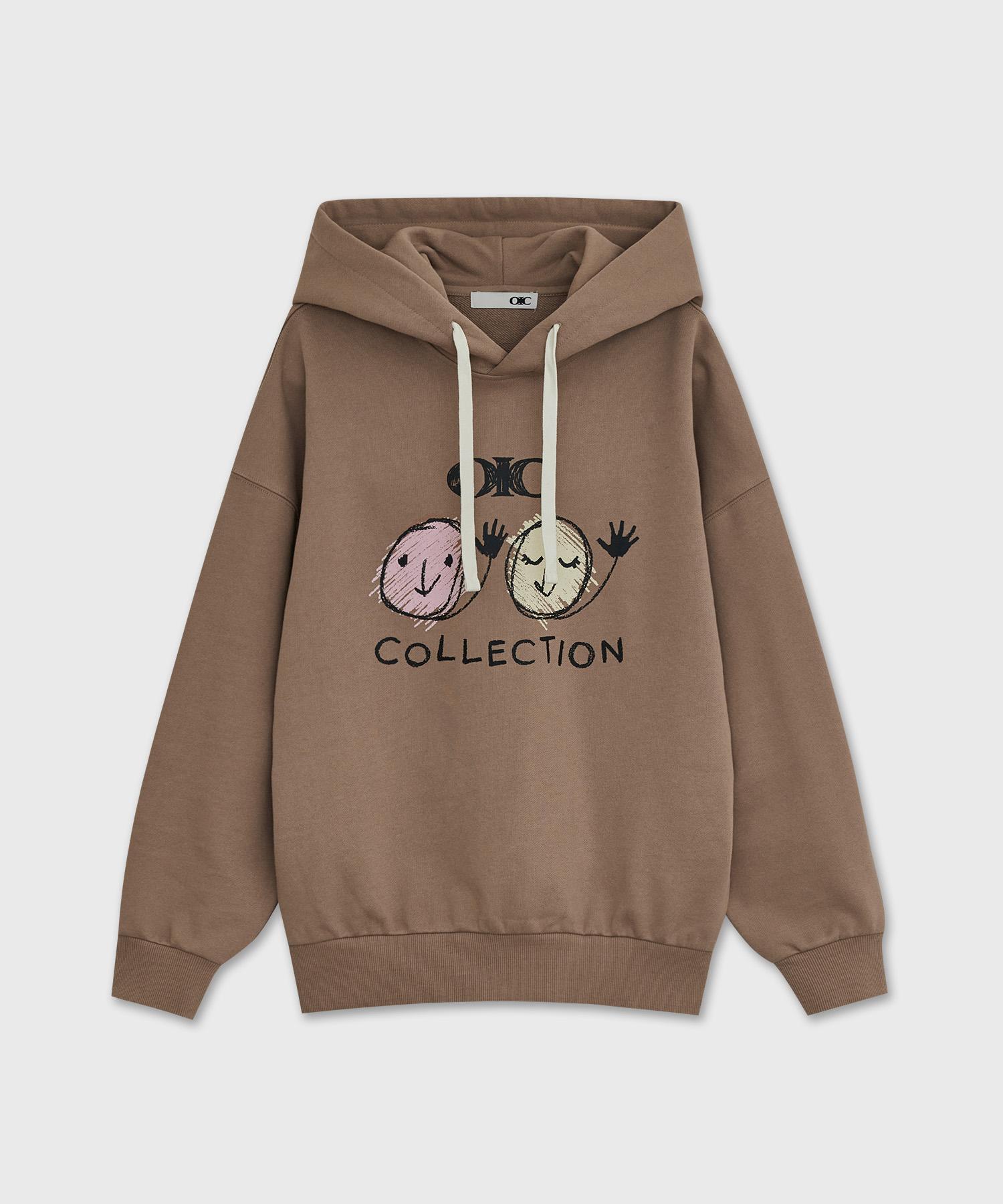 Oioi Collection Hello Duo Hoodie [Mocha] S