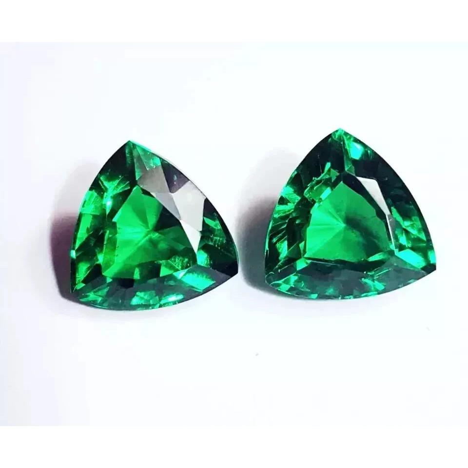 Natural Emerald Colombia 20+ Ct 2 Pcs Pair Certified Fabulous Loose Gemstone