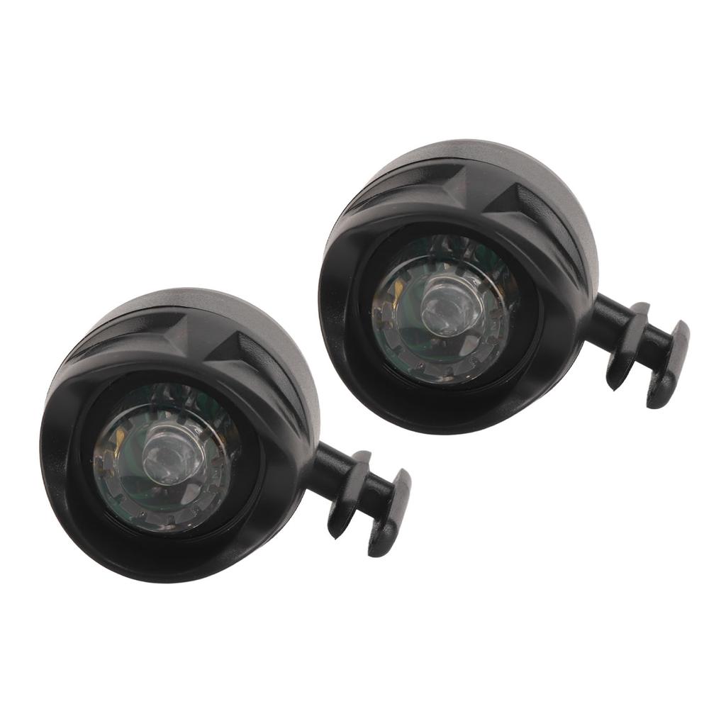 2PCS Mini Shoe Headlights Outdoor Sport Shoe Lamp for Hiking Camping Built in Button Battery Black