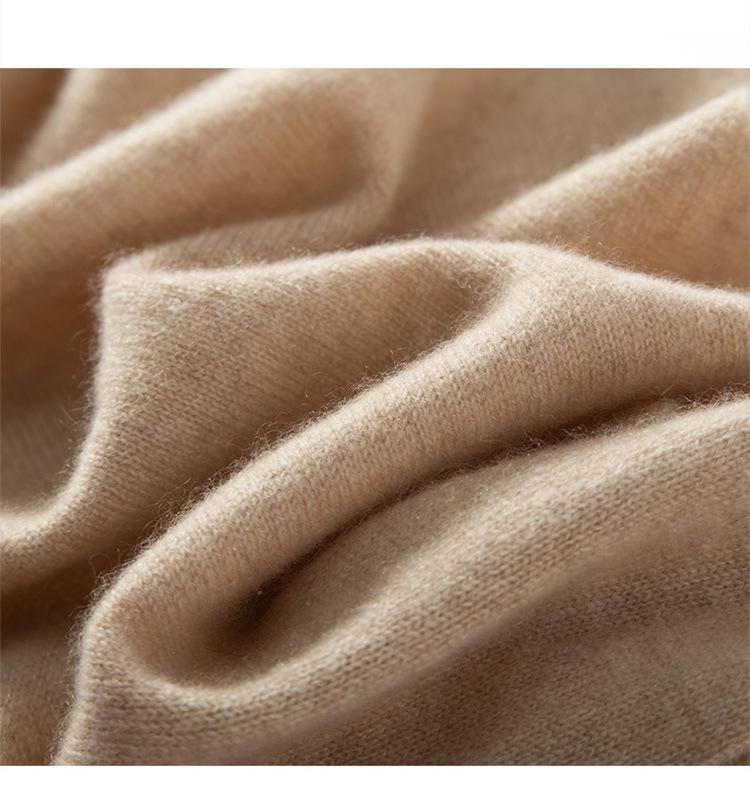 100% Pure Cashmere Women's Knit Triangle Scarf - Neck Warmer & Protector for Autumn/Winter