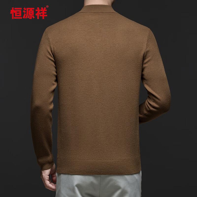 Hengyuanxiang Men's 100% Cashmere Round Neck Pullover