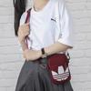 Men's Bag Adidas Originals Fabric Cell Phone Pouch, Shoulder Bag, Crossbody Bag Mini Unisex Maroon