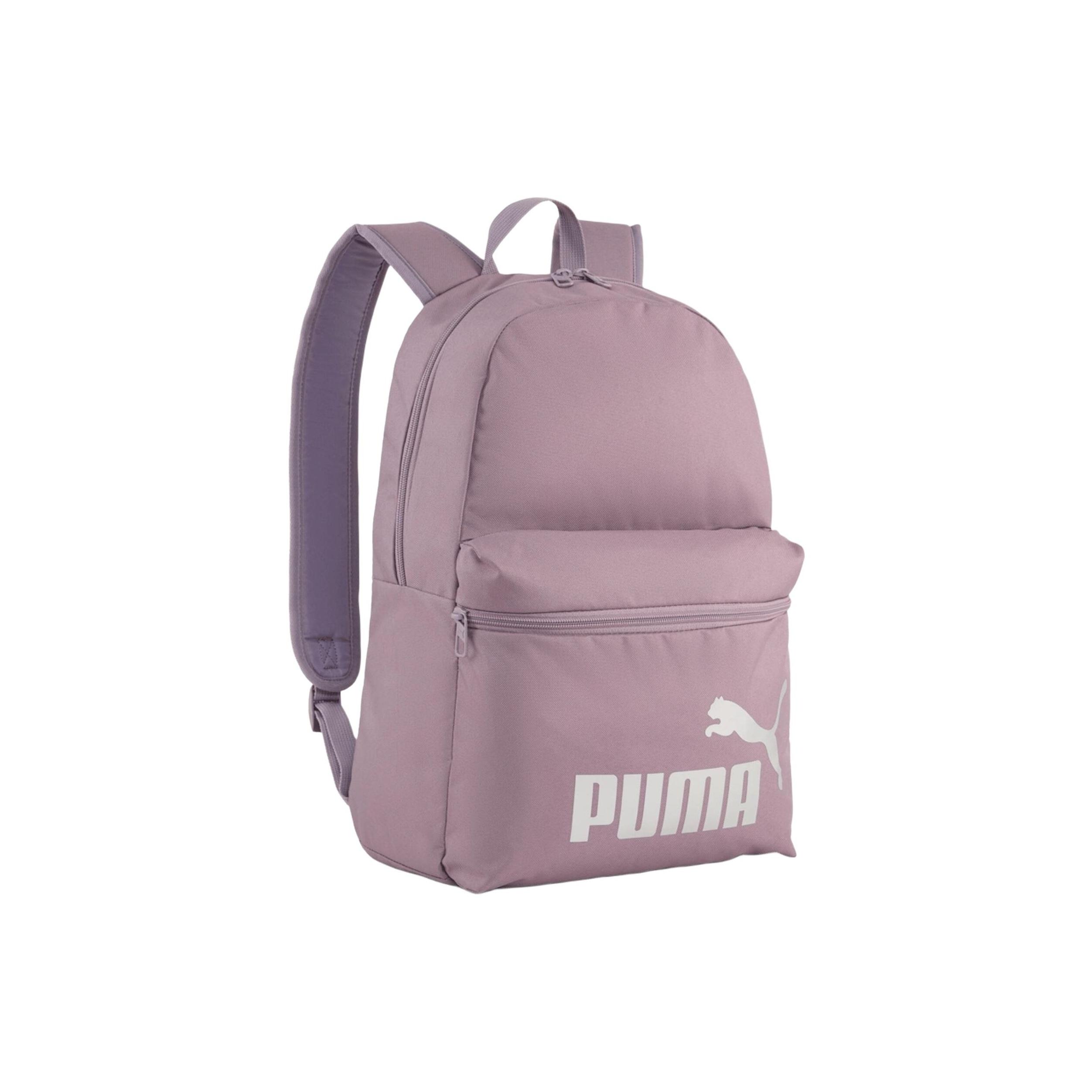 Puma Phase 22L Letter Logo Fashion Versatile Polyester Backpack Unisex Backpack Purple 091164-23 Purple